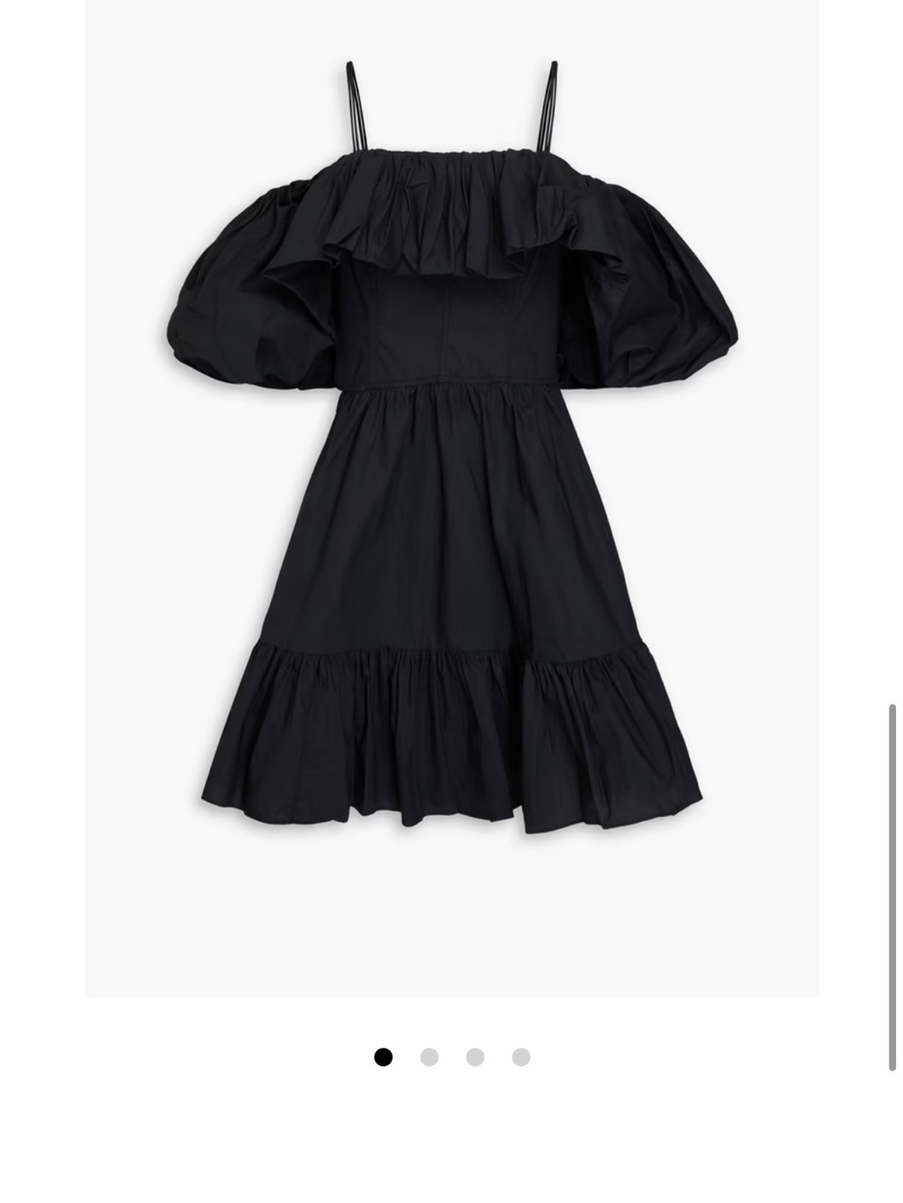 NWT ULLA JOHNSON Lila cold-shoulder gathered cotton-poplin mini dress - Picture 10 of 10
